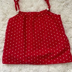 Baby Gap Girl’s Red/White star babydoll tank 2T